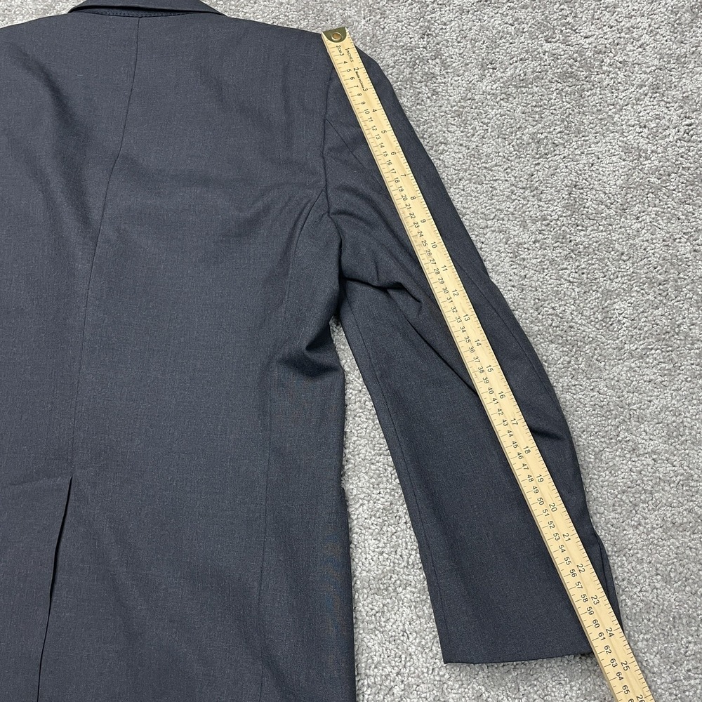 Hart Schaffner Marx Charcoal Gray Solid Blazer HSM 100s Men's 42R Very Nice - Picture 9 of 12